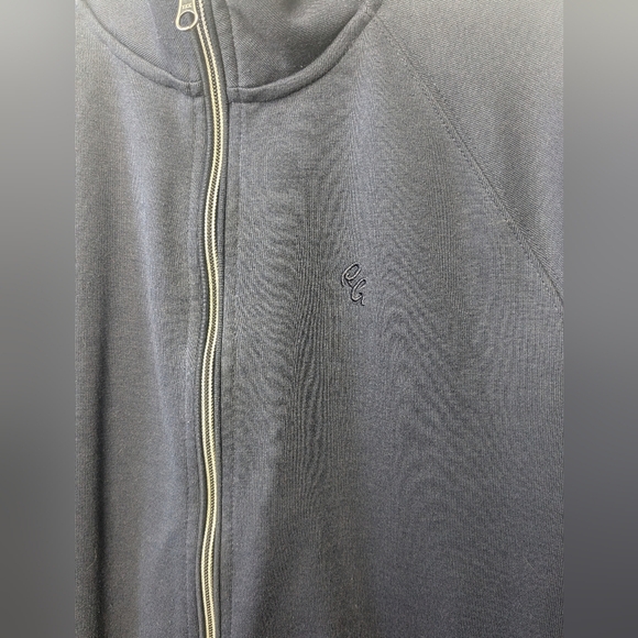 ROBERT GRAHAM men sweat shirt size small navy Blue full zip - Picture 3 of 11